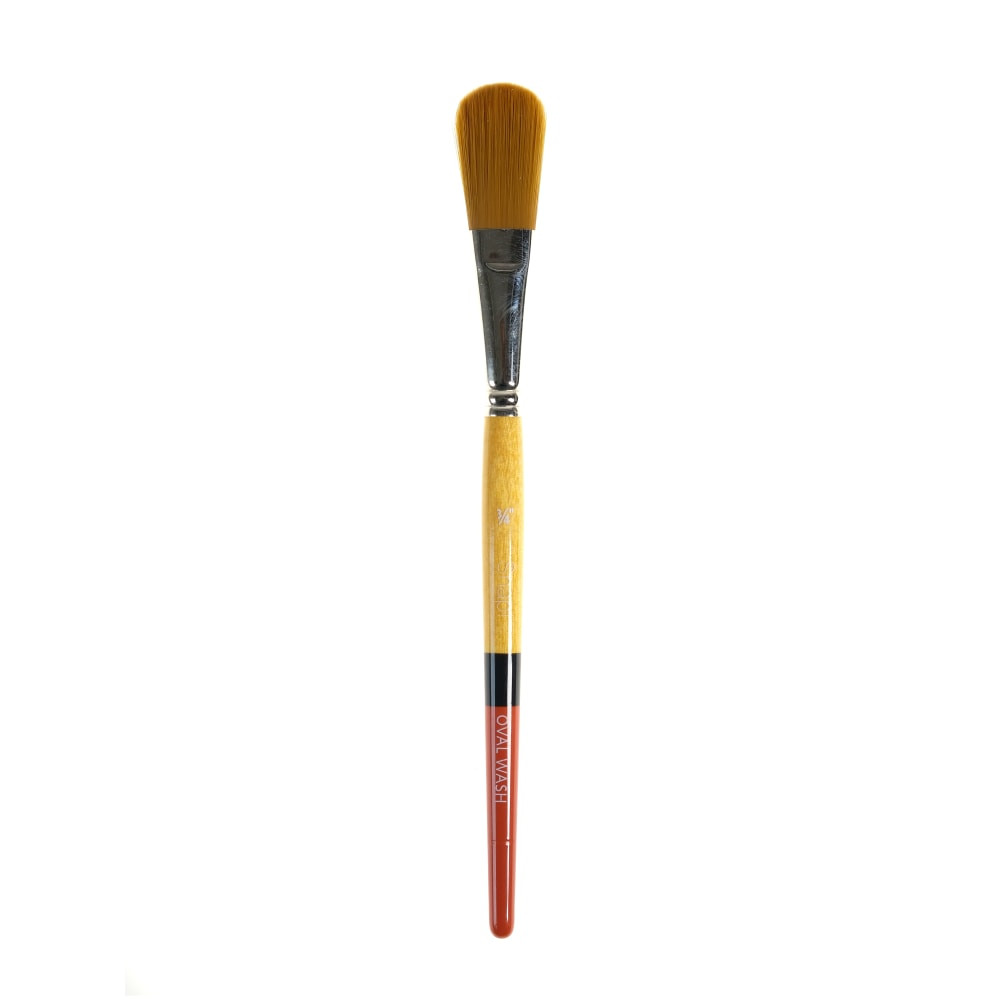 PRINCETON ARTIST BRUSH CO. 9650OV-075 Princeton Snap Paint Brush, 3/4in, Oval Wash Bristle, Golden Taklon, Synthetic, Black