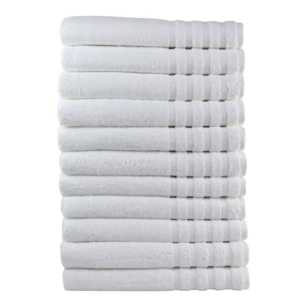 1888 MILLS, LLC B528-U-WHT-1-NAKED 1888 Mills Naked Cotton/Tencel Modal Bath Towels, 30in x 56in, White, Pack Of 24 Towels