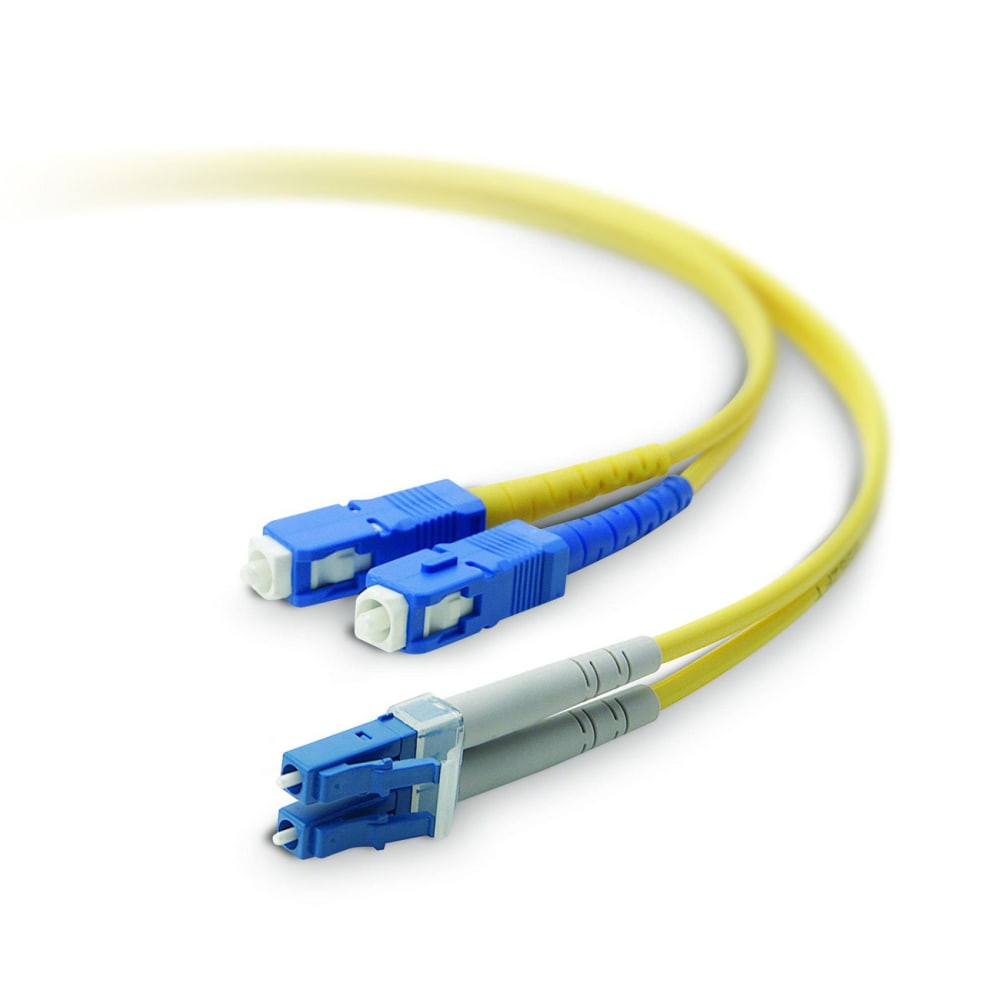 BELKIN, INC. F2F802L7-50M Belkin - Patch cable - LC/PC single-mode (M) to SC/PC single-mode (M) - 50 m - fiber optic - 8.3 / 125 micron - yellow