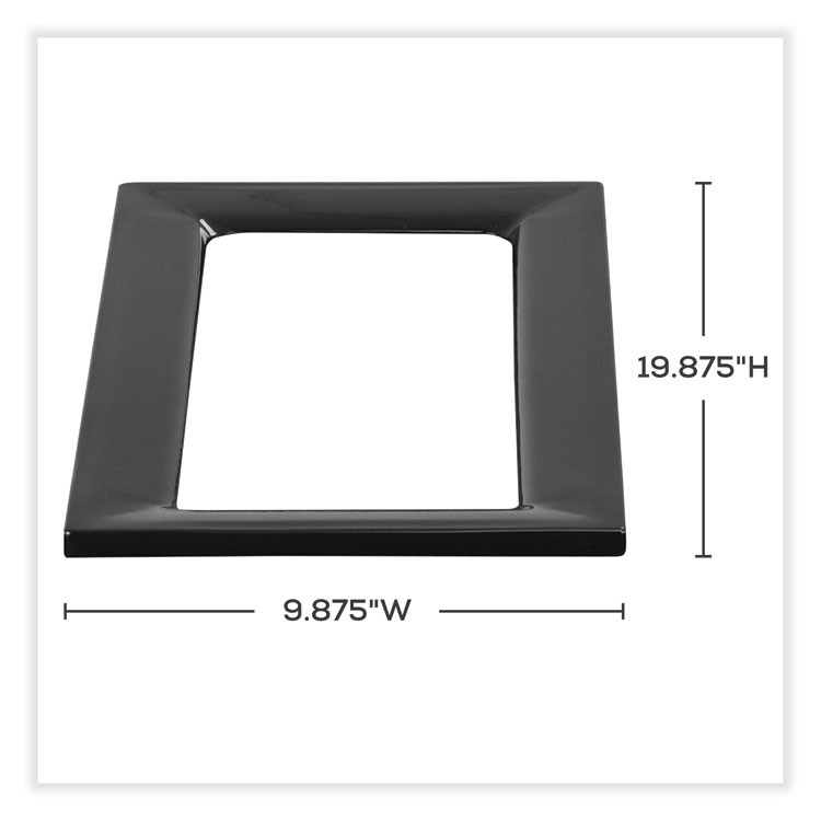 SAFCO PRODUCTS 9450BL Mixx Recycling Center Lid, 9.87w x 19.87d x 0.62h, Black