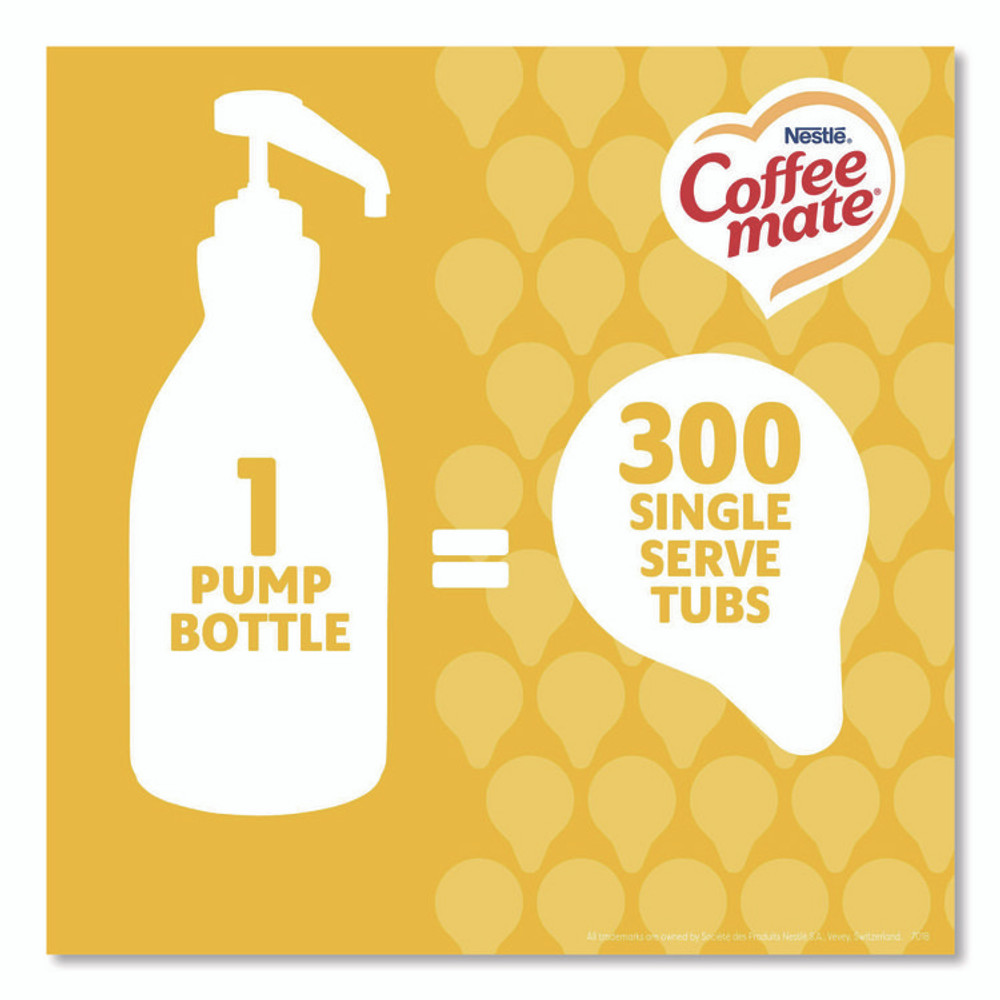 NESTLE Coffee mate® 31831 Liquid Coffee Creamer, Hazelnut, 1.5 L Pump Bottle