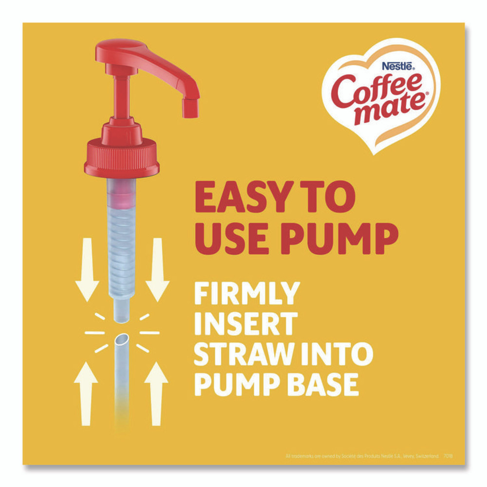 NESTLE Coffee mate® 31831 Liquid Coffee Creamer, Hazelnut, 1.5 L Pump Bottle