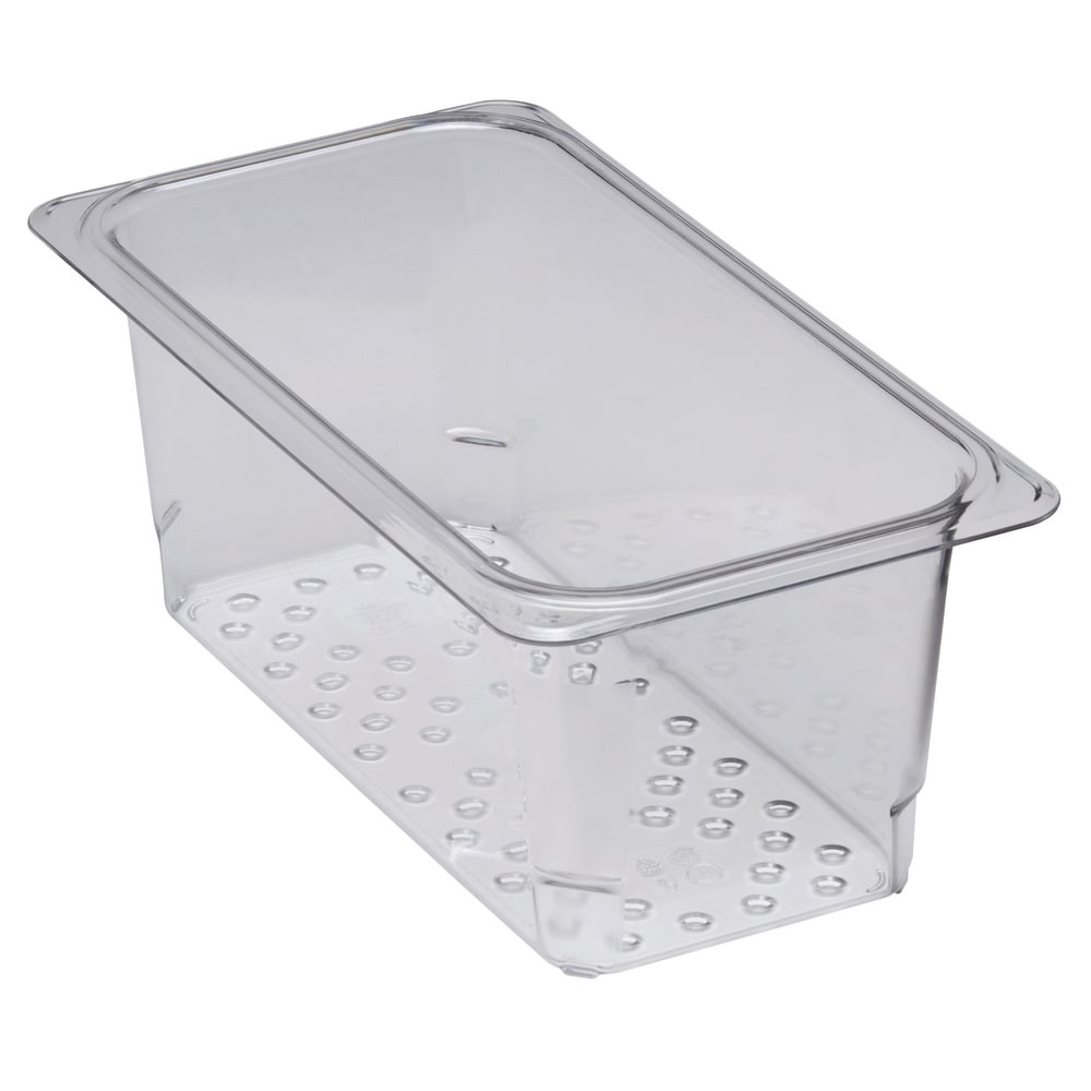 CAMBRO MFG. CO. 35CLRCW135 Cambro Camwear GN 1/3 Size 5in Colander Pans, Clear, Set Of 6 Pans