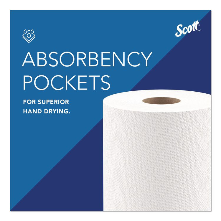 KIMBERLY-CLARK PROFESSIONAL Scott® 41482 Kitchen Roll Towels, 1-Ply, 11 x 8.75, White, 128/Roll, 20 Rolls/Carton