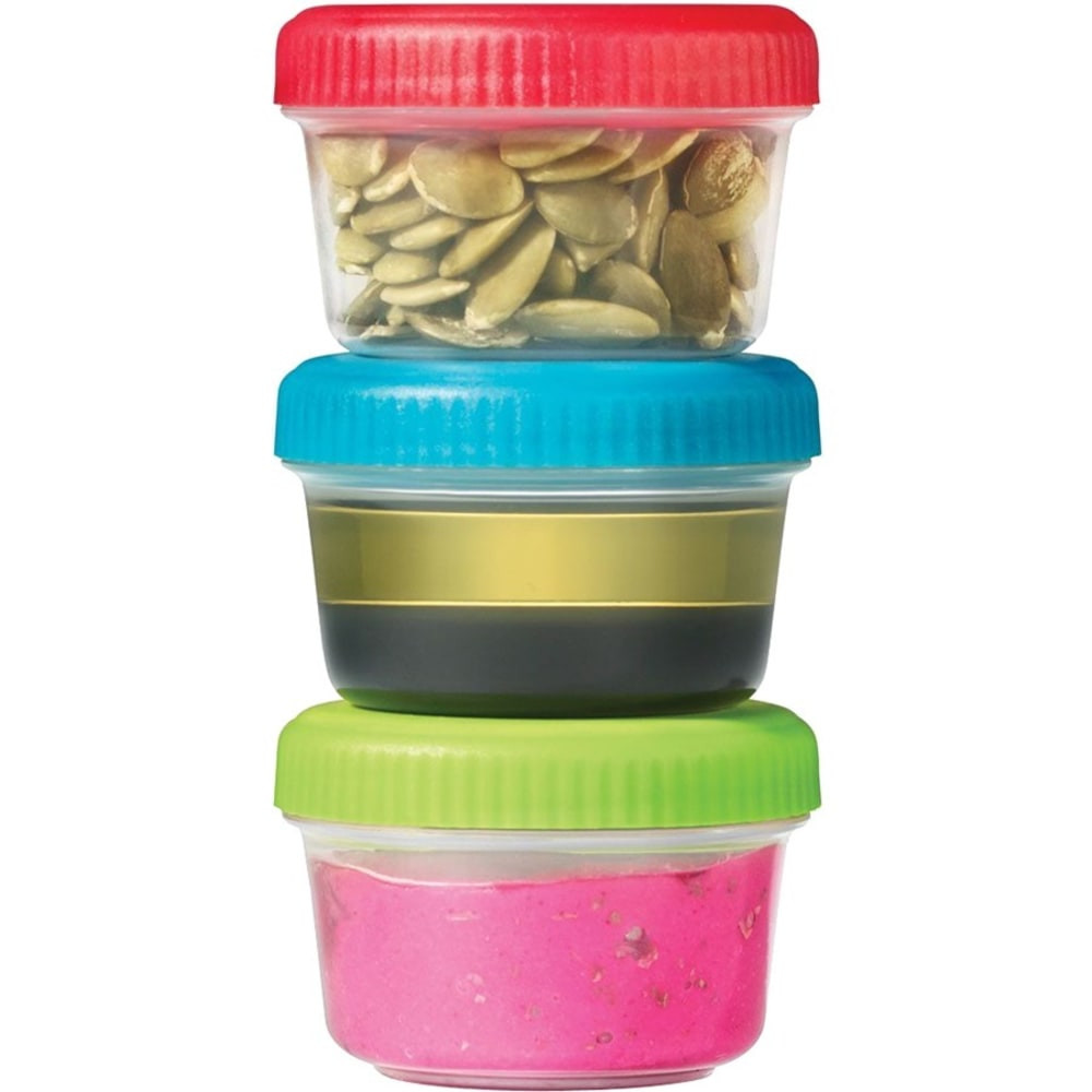 STARFRIT USA INC 095461-004-0000 Starfrit Easy Lunch Mini Containers, Assorted Colors, Set Of 3 Containers