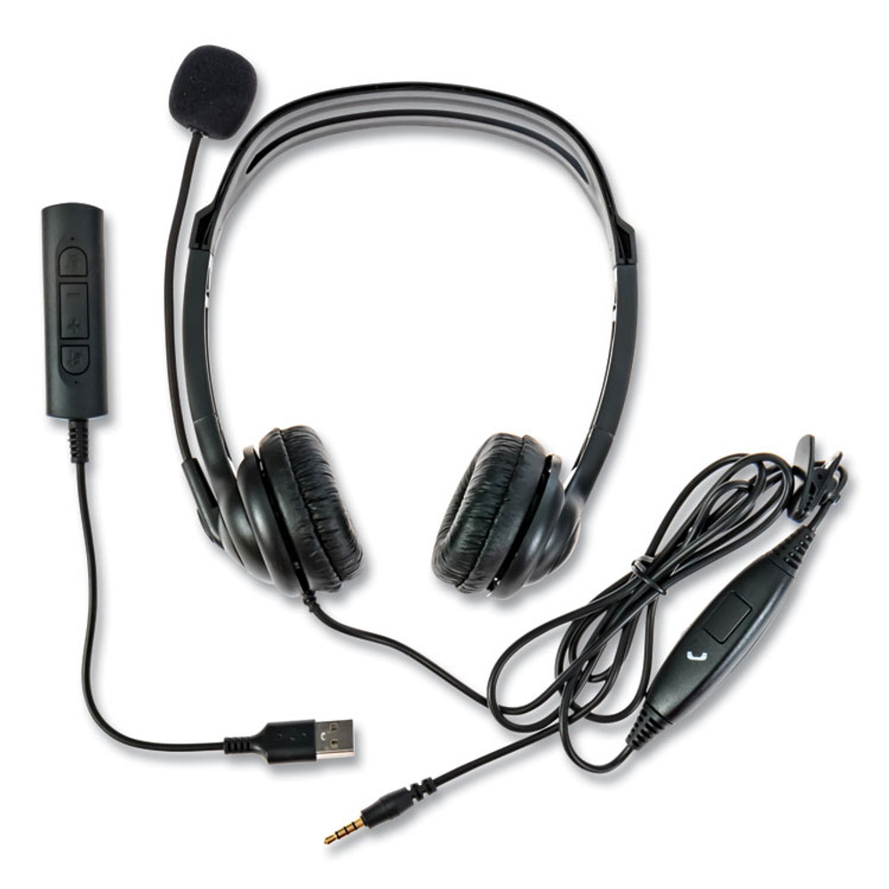SPRACHT ZUM3500 ZuM3500 Binaural Over The Head USB Headset, Black