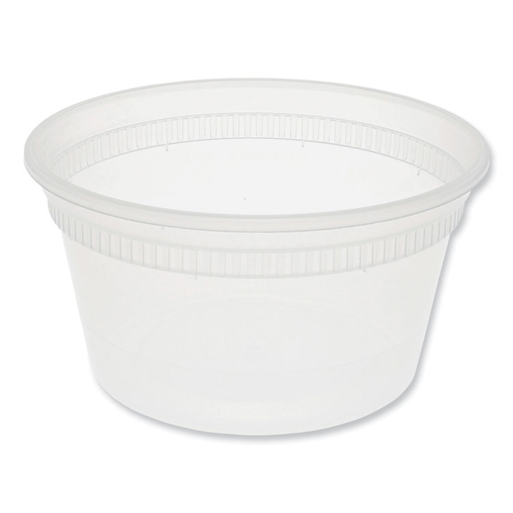 PACTIV EVERGREEN CORPORATION L5012Y Newspring DELItainer Microwavable Container, 12 oz, 4.55 x 4.55 x 2.45, Clear, Plastic, 480/Carton