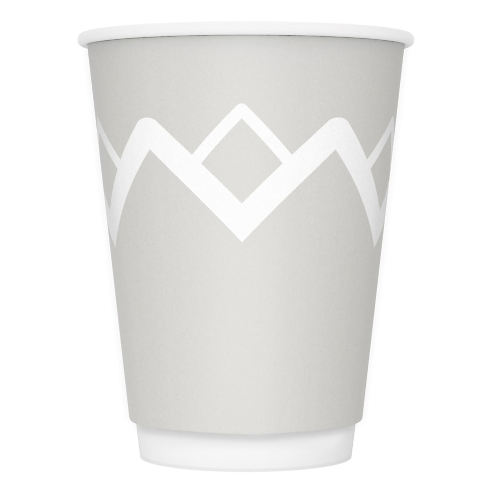 OFFICE DEPOT AIR12PK Highmark Insulated Hot Cups, 12 Oz, 42% Recycled, Gray/White, Pack Of 50