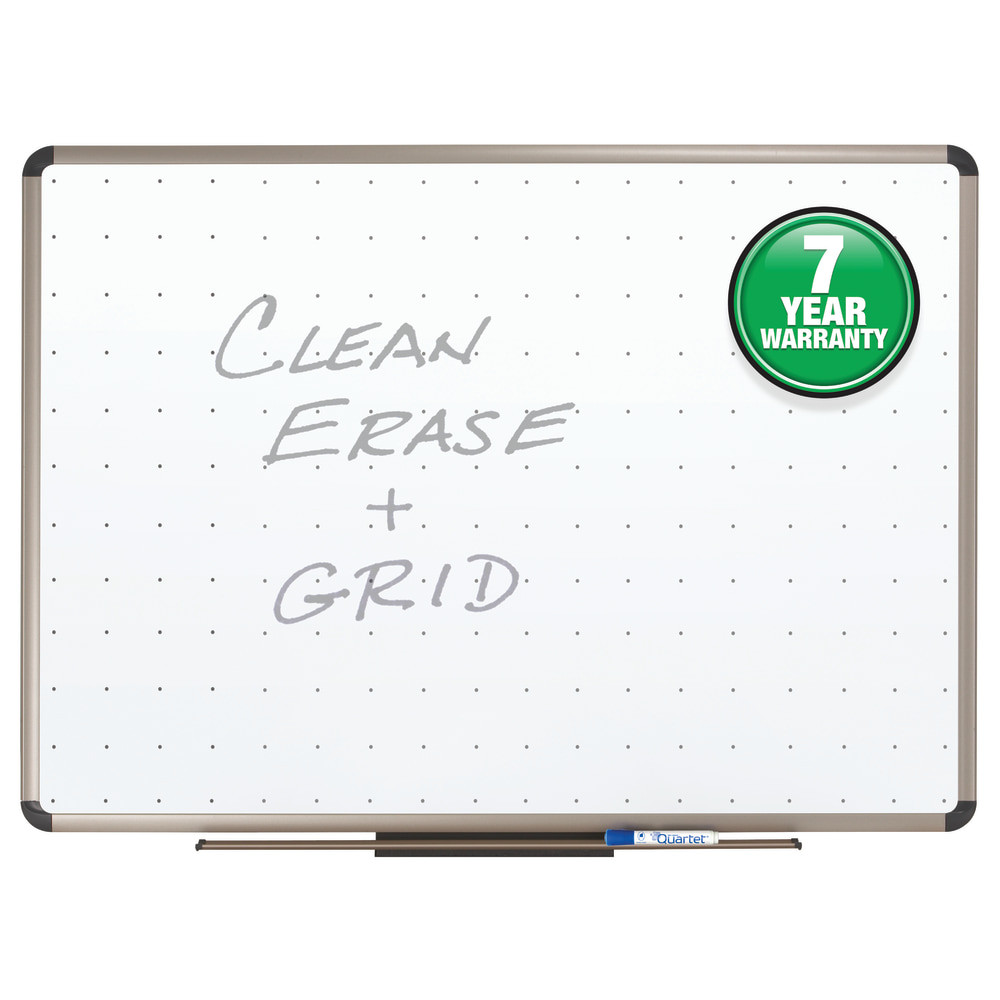 ACCO BRANDS USA, LLC TE561T Quartet Prestige Euro Total Erase Dry-Erase Whiteboard, 18in x 24in, Metal Frame With Titanium Finish