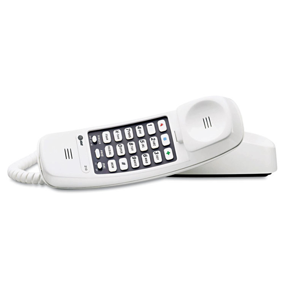 VTECH COMMUNICATIONS AT&T® 210W 210 Trimline Telephone, White