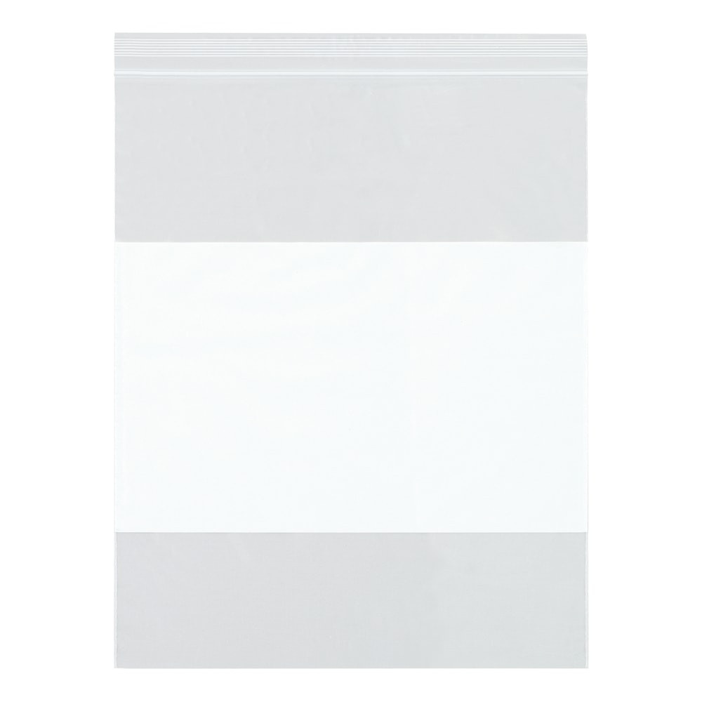 B O X MANAGEMENT, INC. Partners Brand PB4012  4 Mil White Block Reclosable Poly Bags, 10in x 13in, Clear, Case Of 1000