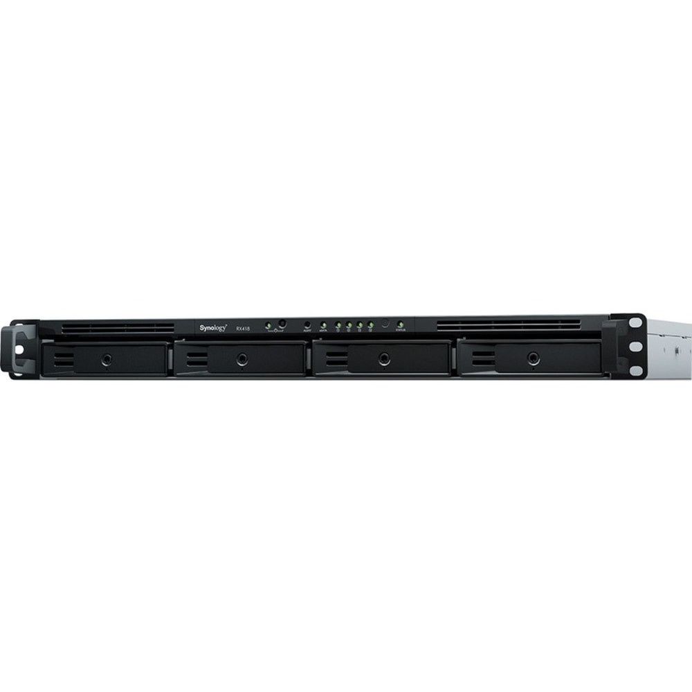 SYNOLOGY AMERICA CORP. Synology RX418  RX418 Drive Enclosure - eSATA Host Interface - 1U Rack-mountable - 4 x HDD Supported - 4 x SSD Supported - 4 x Total Bay - 4 x 2.5in/3.5in Bay