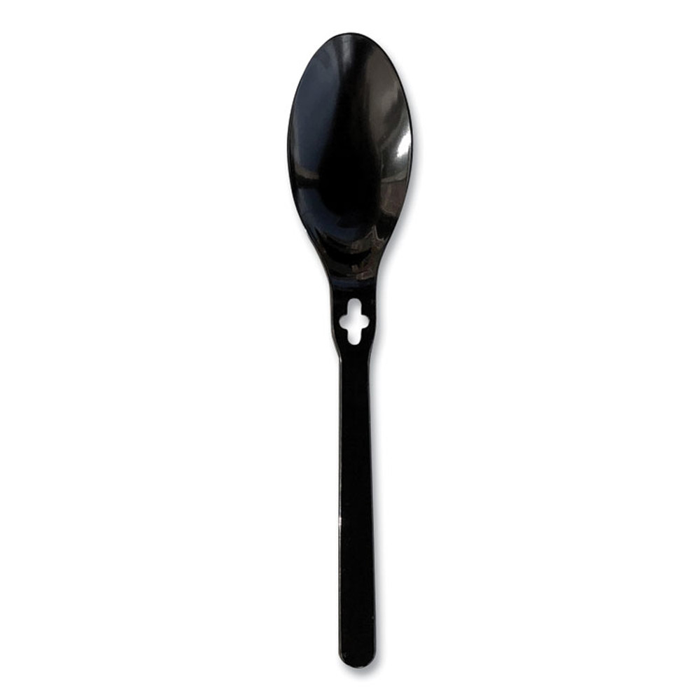 TEAM THREE GROUP WeGo 54101100 Spoon WeGo Polystyrene, Spoon, Plastic, Black, 1,000/Carton