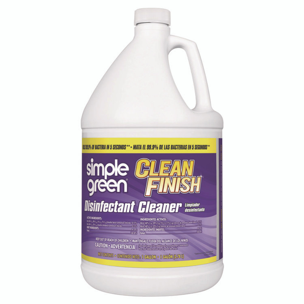 SUNSHINE MAKERS, INC. Simple Green® 01128 Clean Finish Disinfectant Cleaner, Herbal, 1 gal Bottle, 4/Carton