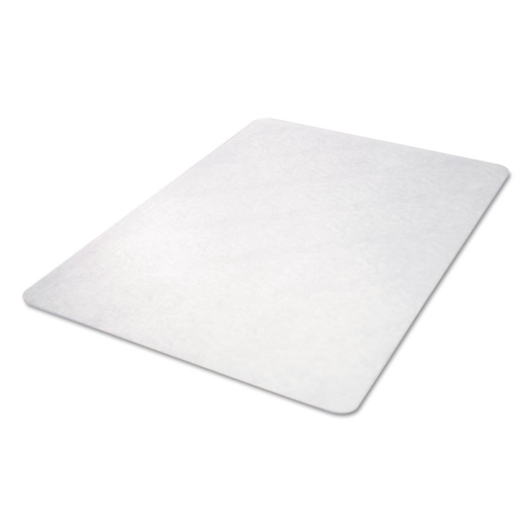 DEFLECTO CORPORATION CM21242COM EconoMat Non-Studded All Day Use Chair Mat for Hard Floors, Rectangular, 45" x 53", Clear, Ships Rolled