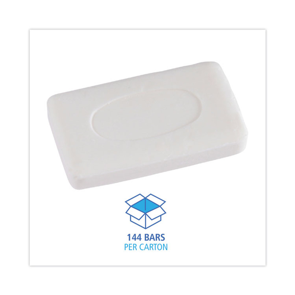 BOARDWALK NO3UNWRAPA Face and Body Amenity Soap, Unwrapped, Floral Scent, # 3 Bar, 144/Carton