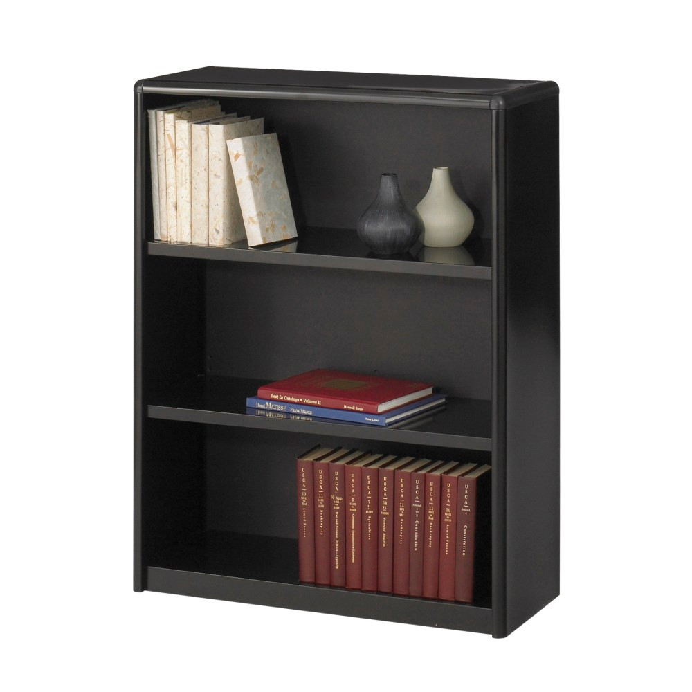 SAFCO PRODUCTS CO 7171BL Safco Value Mate Steel Modular Shelving Bookcase, 3 Shelves, 40inH x 31-3/4inW x 13-1/2inD, Black