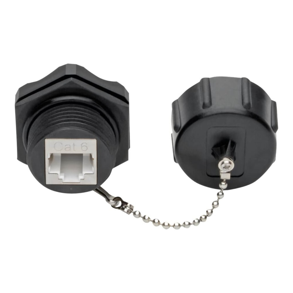 TRIPP LITE N206-KJ01-IND  Keystone Jack Cat6/Cat5e, RJ45, Shielded, Dust Cap, Industrial - 110 Punch Down, IP68, TAA - Modular insert - outdoor - CAT 6a - STP - RJ-45 - black - TAA Compliant