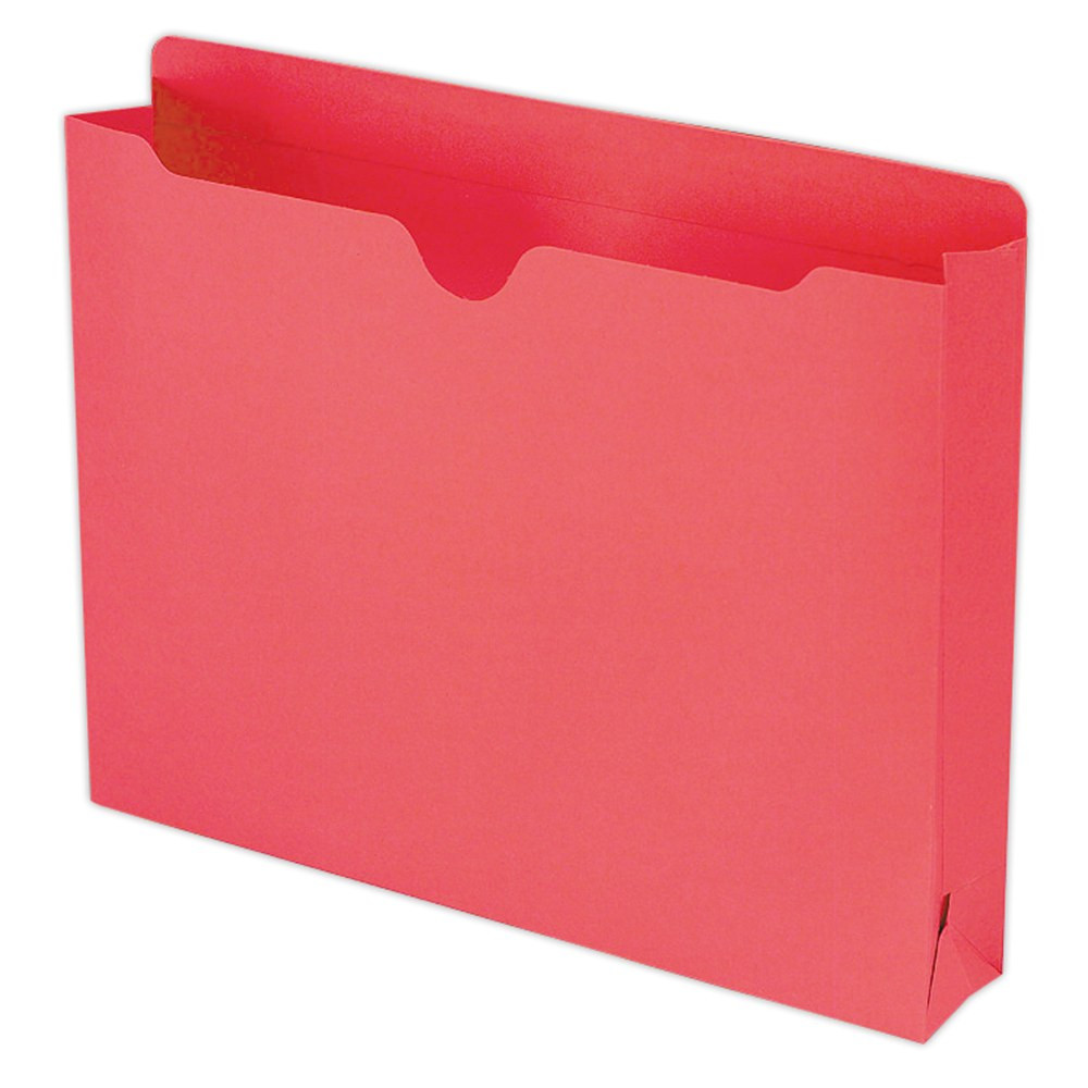 SMEAD MFG CO 75569 Smead Expanding Reinforced Top-Tab File Jackets, 2in Expansion, Letter Size, Red, Box Of 50