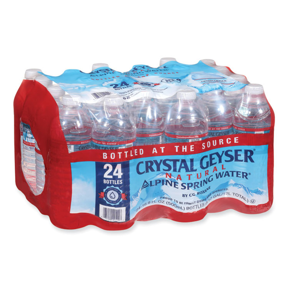 CRYSTAL GEYSER WATER CO 24514CTDEP Natural Alpine Spring Water, 16.9 oz Bottle, 24/Carton