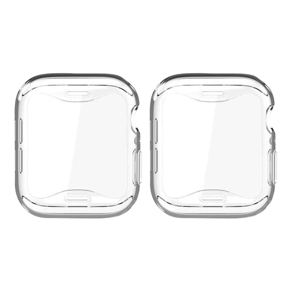 I BLASON LLC AW4-44-TPU-CLEAR SUPCASE - Bumper for smart watch - thermoplastic polyurethane (TPU) - clear (pack of 2) - for Apple Watch (44 mm)