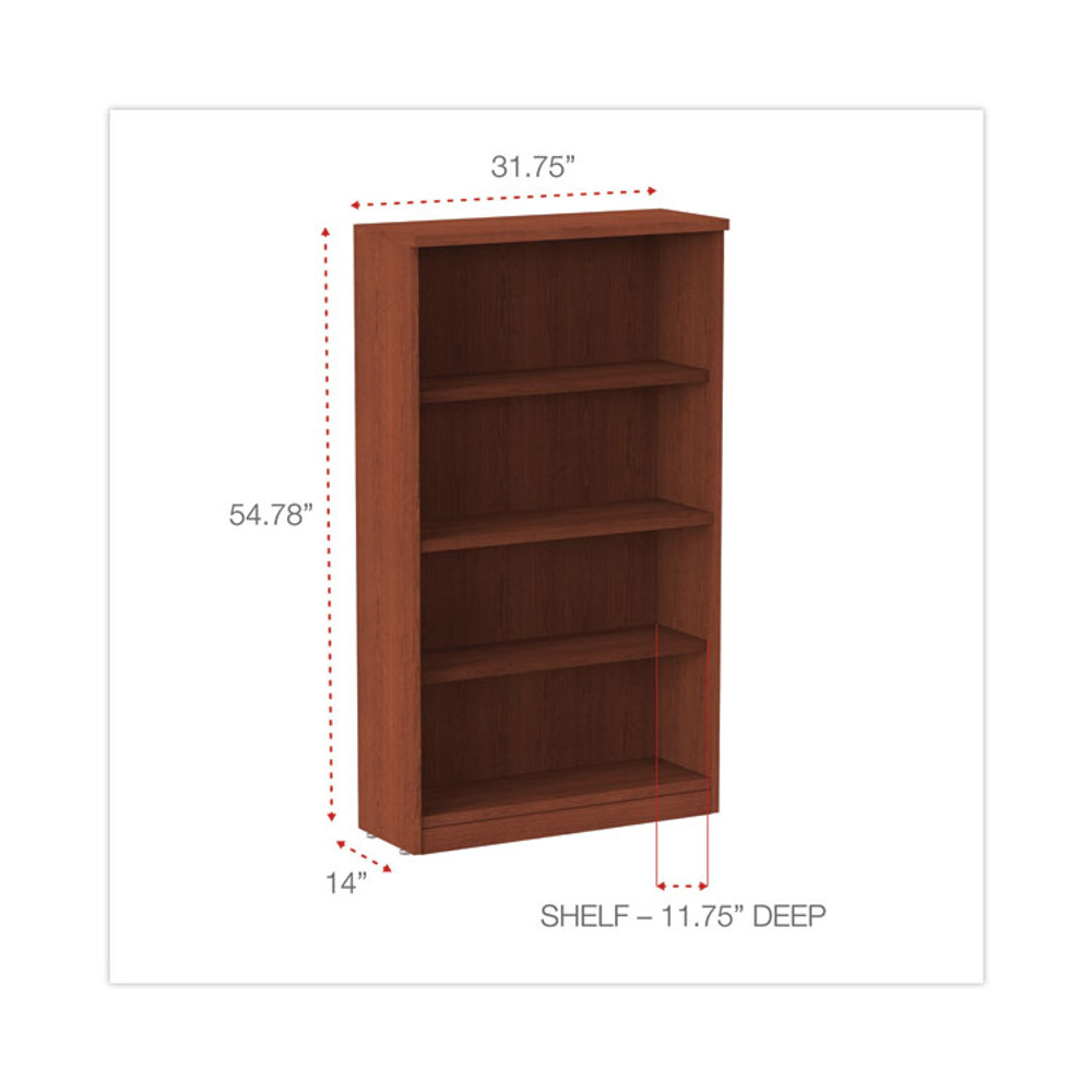 ALERA VA63-5632MC Alera Valencia Series Bookcase, Four-Shelf, 31.75w x 14d x 54.88h, Medium Cherry