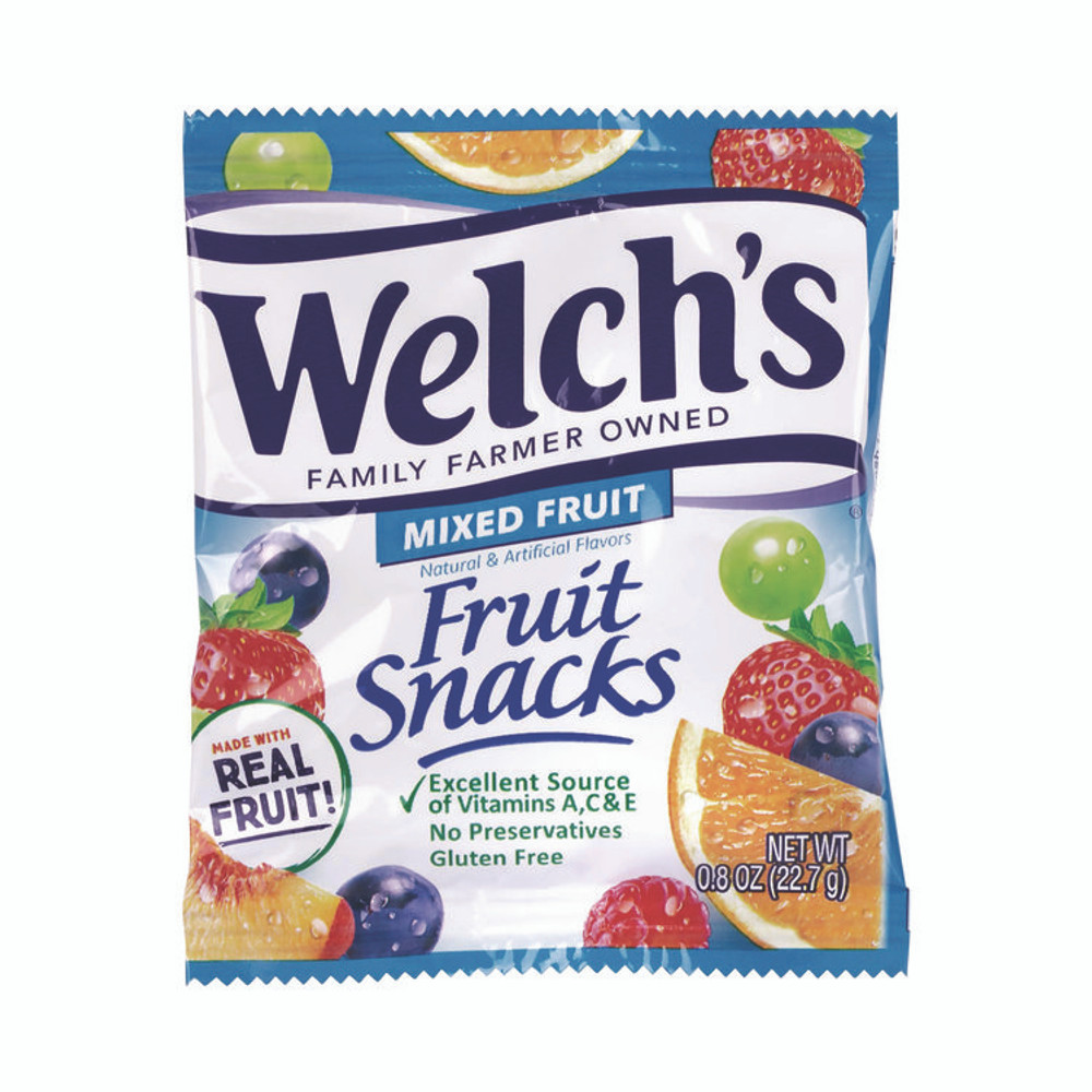 DR PEPPER SNAPPLE GROUP, INC. Welch's® 20900320 Fruit Snacks, Mixed Fruit, 0.8 oz Pouch, 66 Pouches/Box