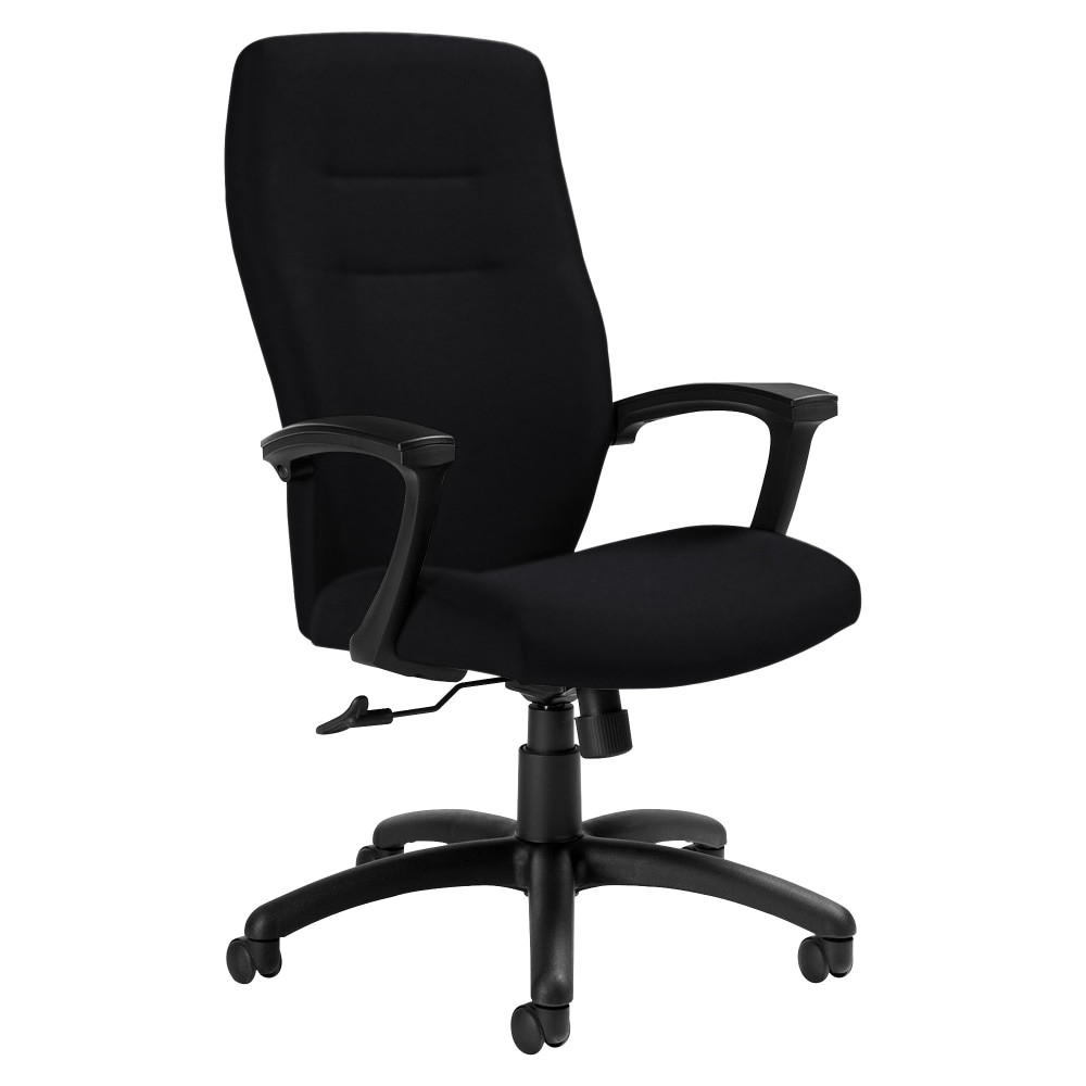 Global QS5090-4BK-JN02  Synopsis Tilter Chair, High-Back, 43 1/2inH x 24 1/2inW x 26 1/2inD, Ebony/Black