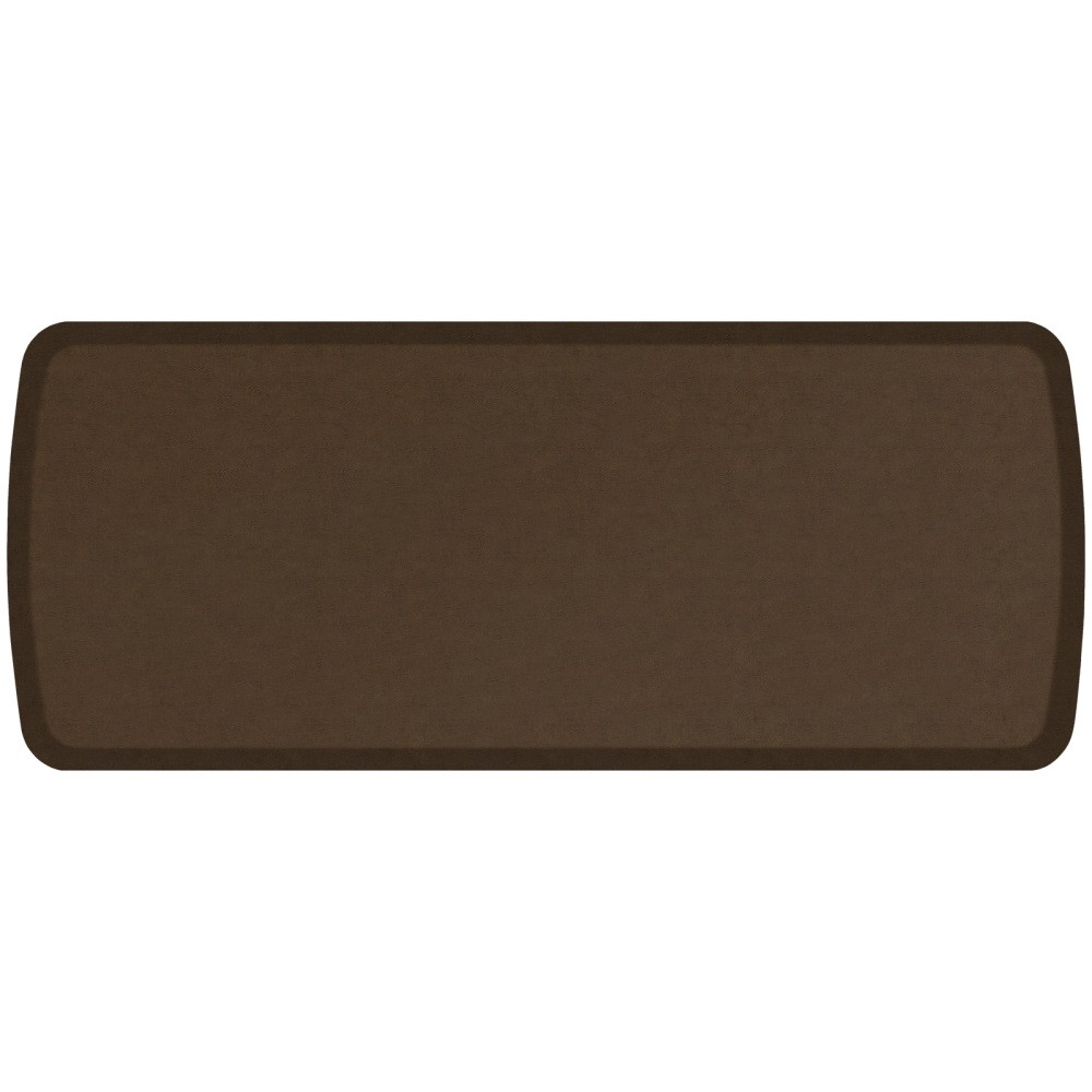 LETs GEL, INC. 109-28-2048-1 GelPro Elite Vintage Leather Comfort Floor Mat, 20in x 48in, Rustic Brown