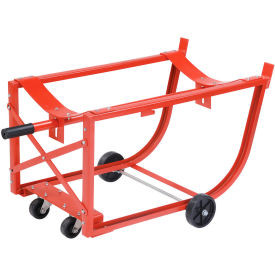 Global Industrial™ EasySteer Drum Cradle 5"" & 3"" Polyolefin Wheels
