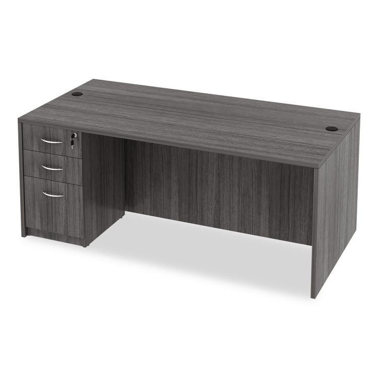 ALERA VA532822GY Alera Valencia Series Full Pedestal File, Left/Right, 3-Drawers: Box/Box/File, Legal/Letter, Gray, 15.63" x 20.5" x 28.5"