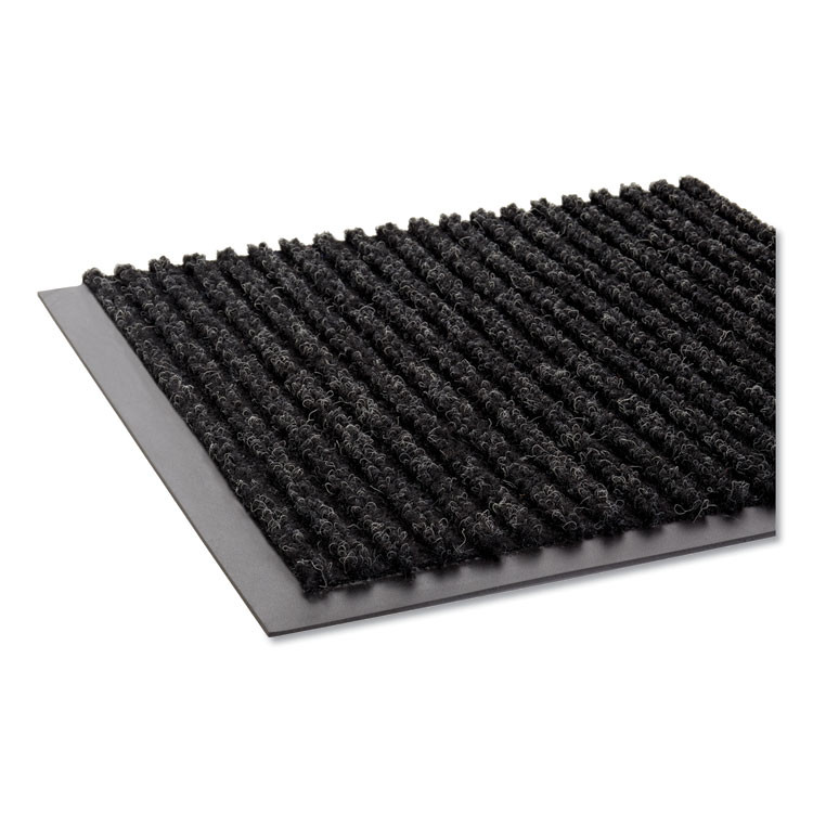 CROWN MATS & MATTING NR0046CH Needle-Rib Wiper/Scraper Mat, Rectangular, Charcoal Gray Ribbed Surface, 48" x 72"