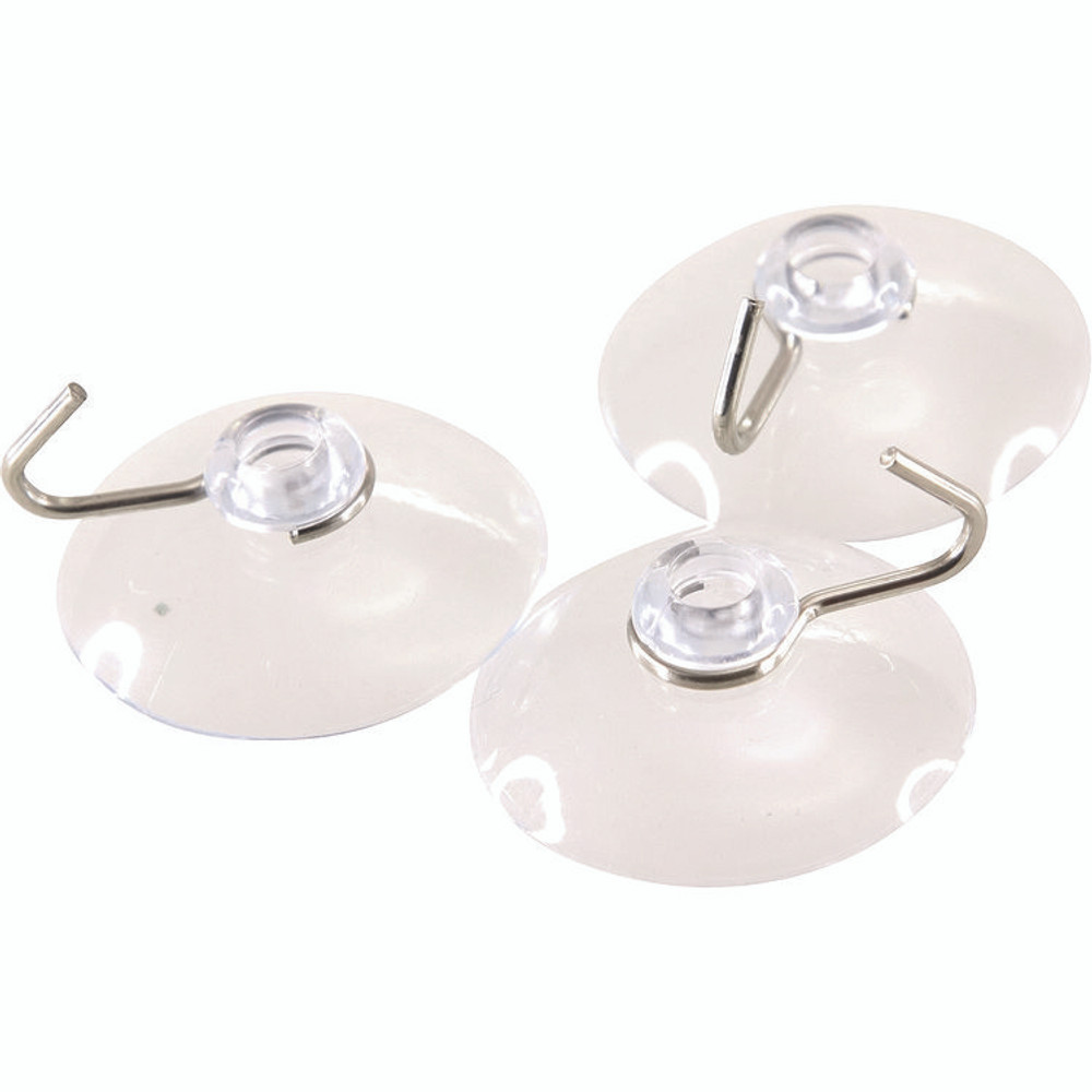 BAUMGARTENS DG4001 Suction Cup with Hook, Metal Silver Hook, 50/Box