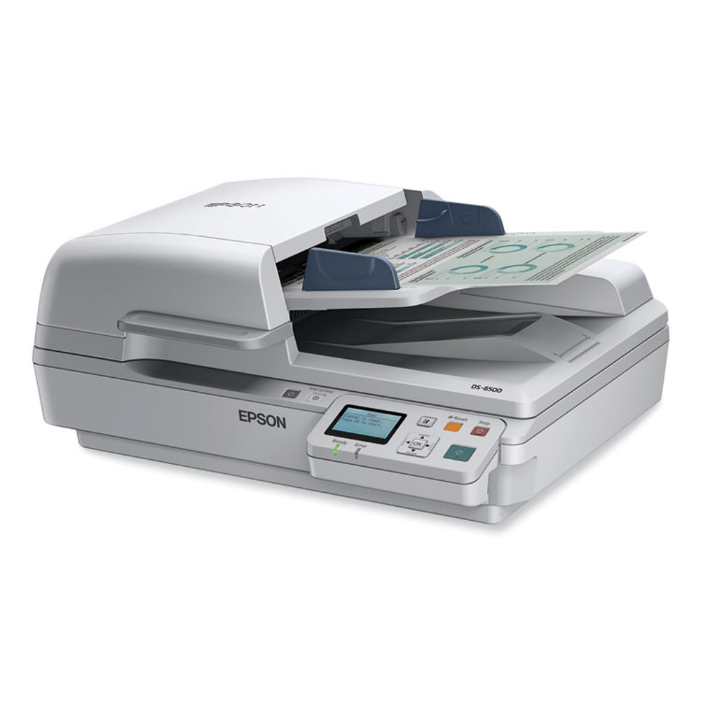 EPSON AMERICA, INC. B11B205221 WorkForce DS-6500 Scanner, 1200 dpi Optical Resolution, 100-Sheet Duplex Auto Document Feeder
