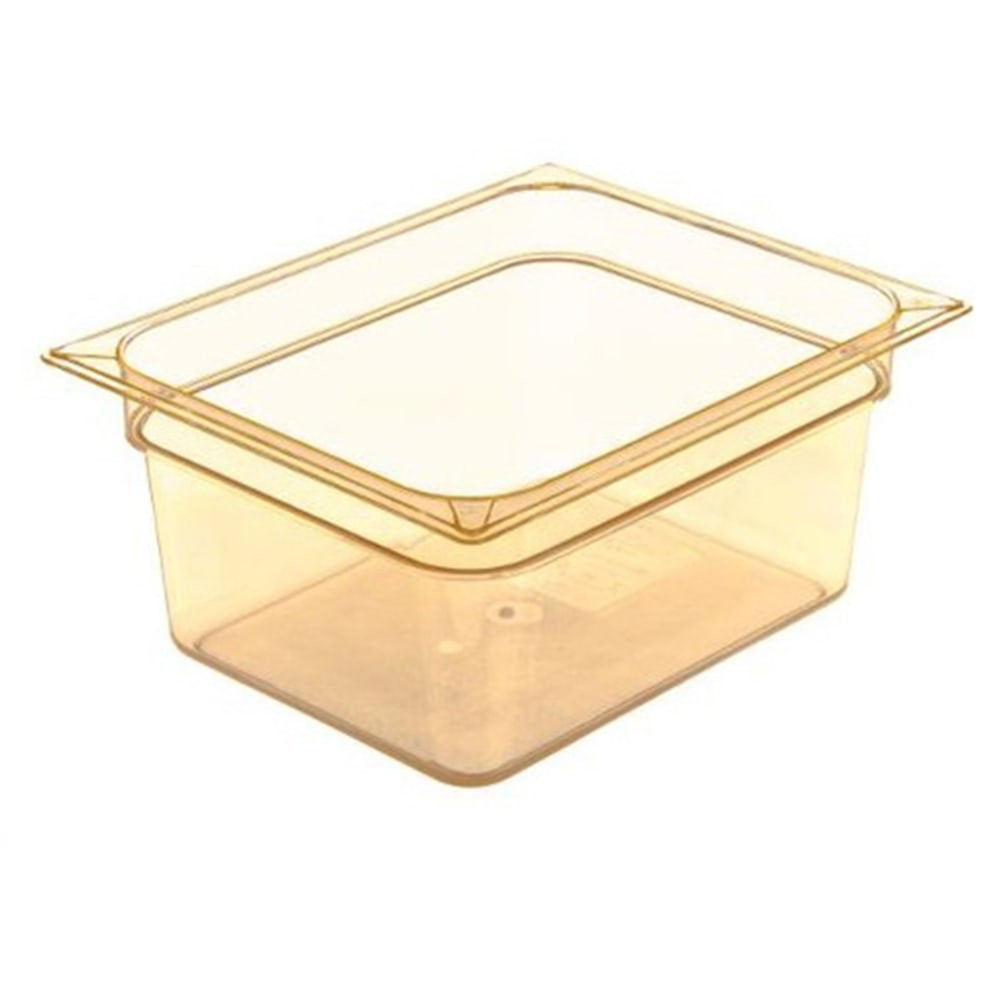 CARLISLE FOODSERVICE PRODUCTS, INC. 10422B13 Carlisle 1/2 Size 6in Deep Amber StorPlus High-Heat Food Pan, Amber