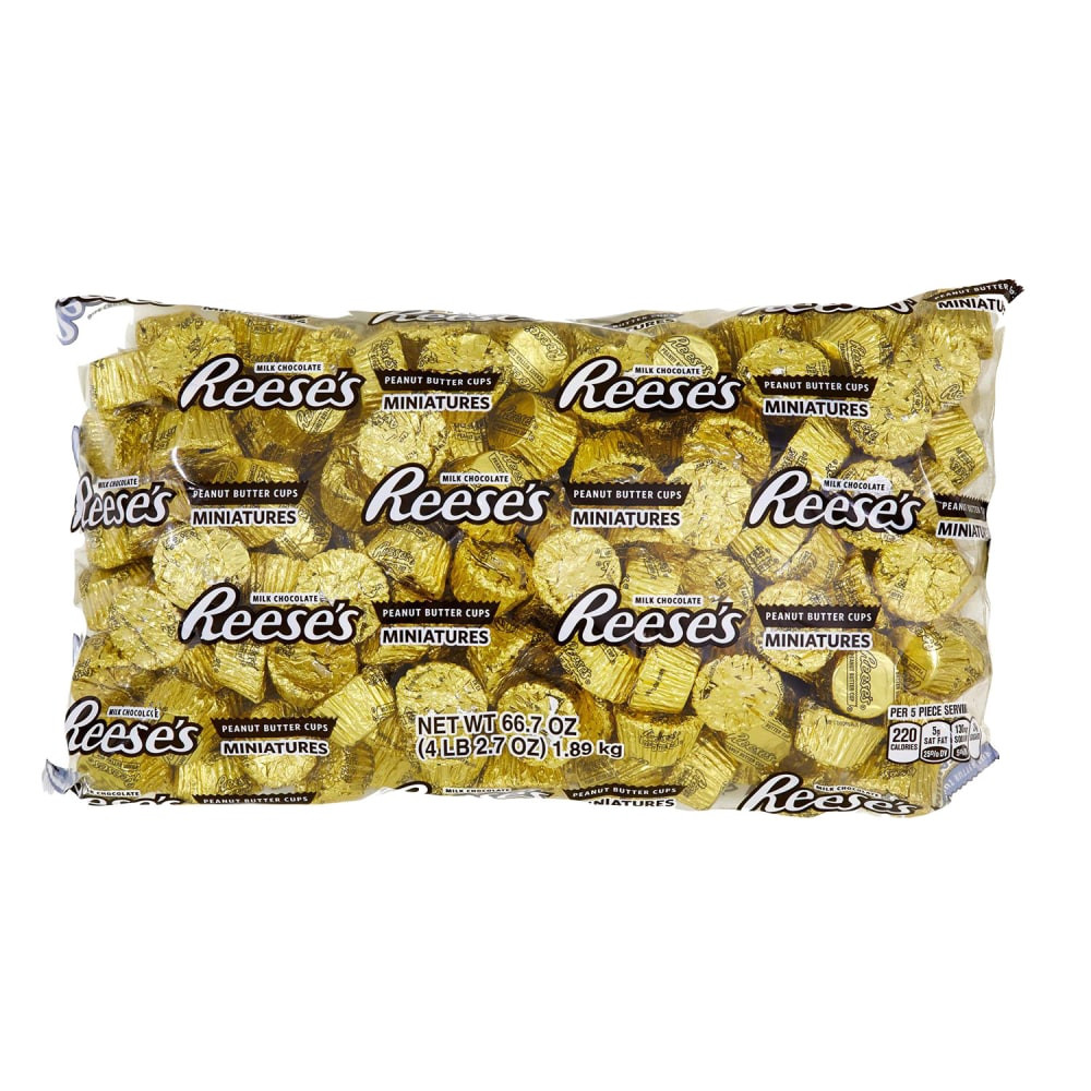 HERSHEY Reese's 246-00059 Reeses Peanut Butter Cup Miniatures, 4.1-Lb Bag