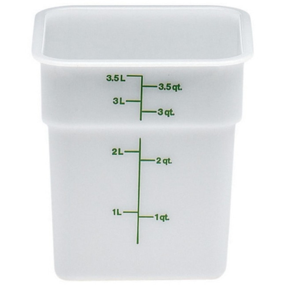 CAMBRO MFG. CO. Cambro 4SFSP148  CamSquare Food Storage Container, 4 Qt, White