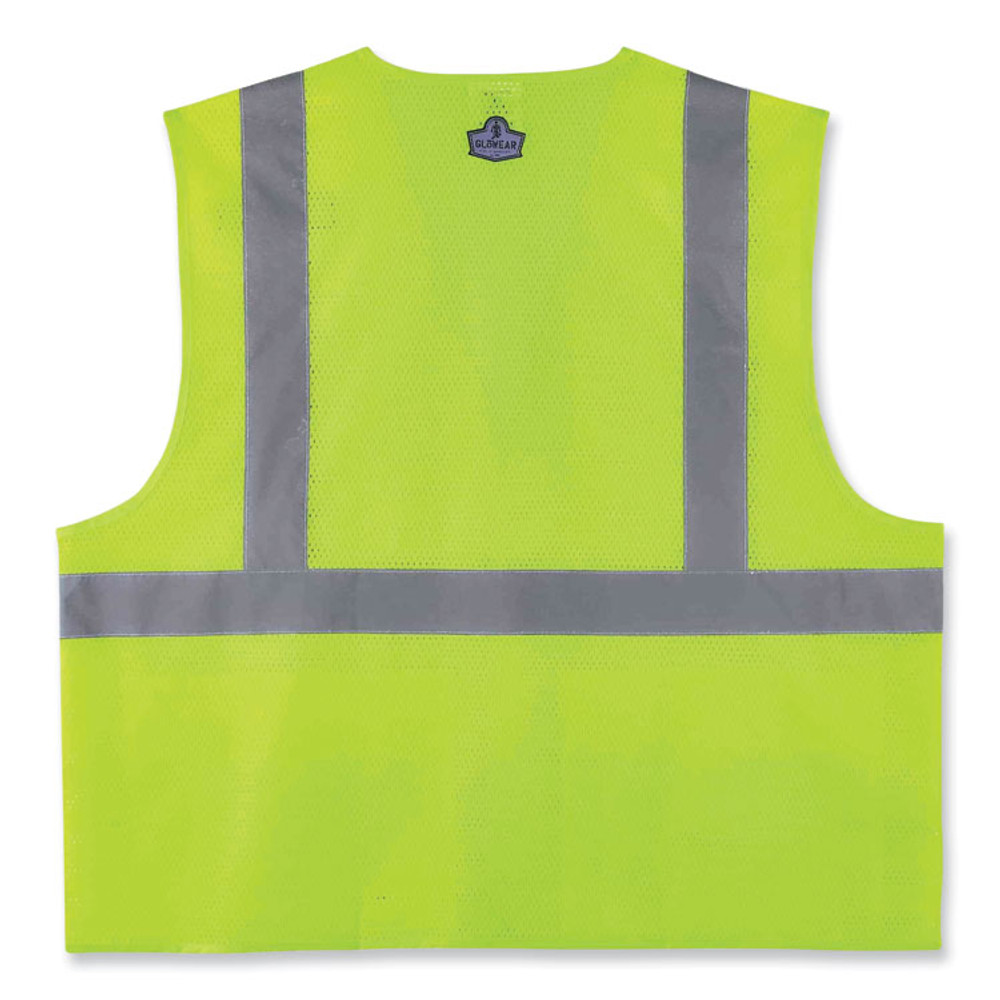 TENACIOUS HOLDINGS, INC. ergodyne® 21145 GloWear 8220HL Class 2 Standard Mesh Hook and Loop Vest, Polyester, Large/X-Large, Lime