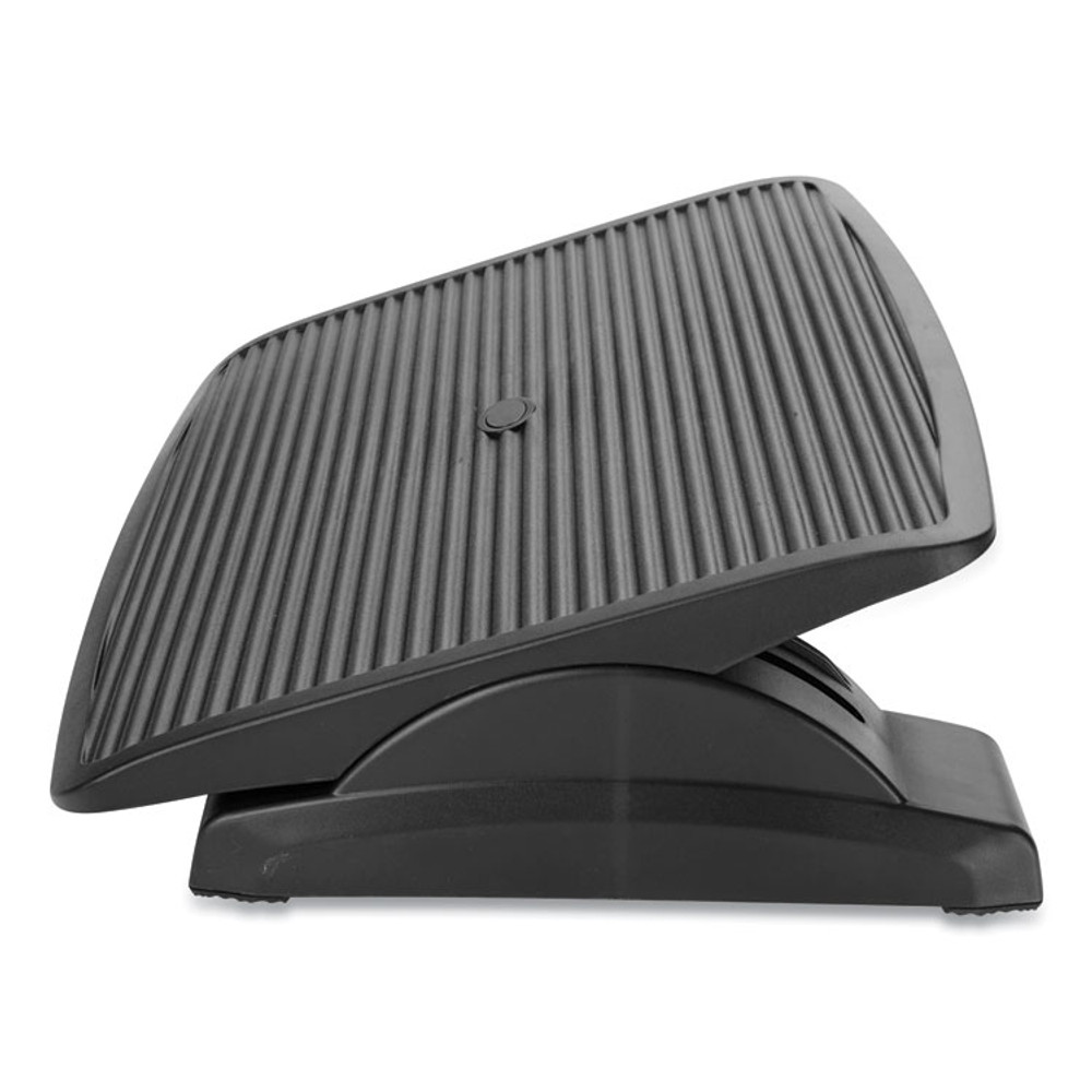 EMS MIND READER LLC FTLINEBLK Adjustable Height Ergonomic Footrest, 17.62w x 14d x 3.75h, Black