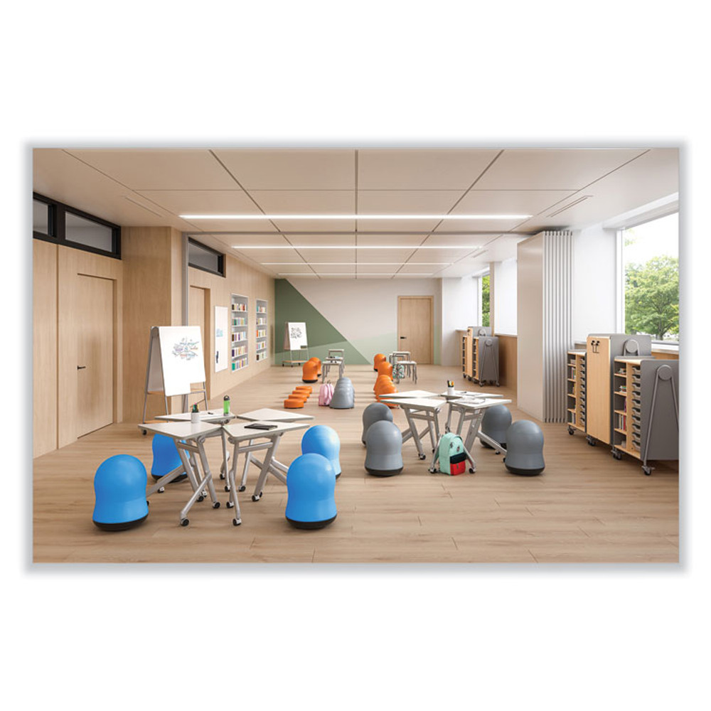 SAFCO PRODUCTS 4760BUV Zenergy Swivel Ball Chair, Backless, Supports Up to 250 lb, Baby Blue Vinyl