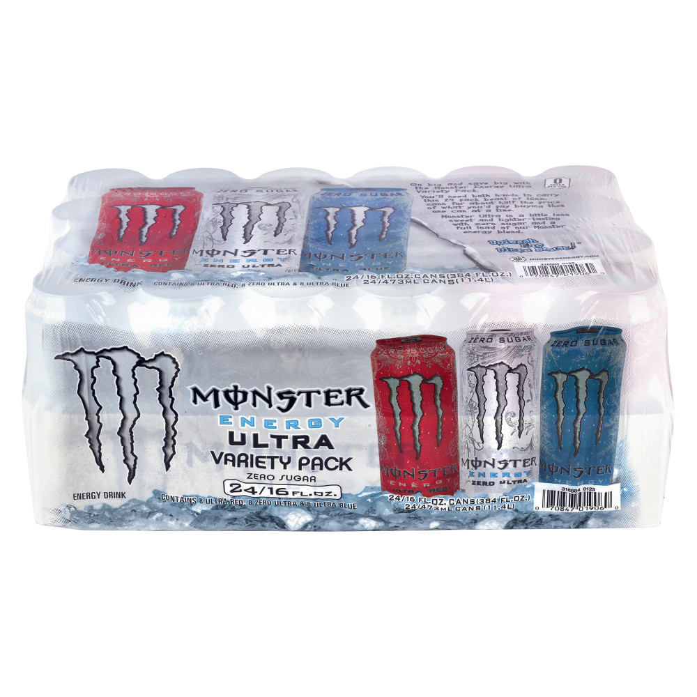 COCA COLA ENTERPRISES INC 01906 Monster Energy Ultra Variety Pack, 16 Oz, Pack Of 24 Cans