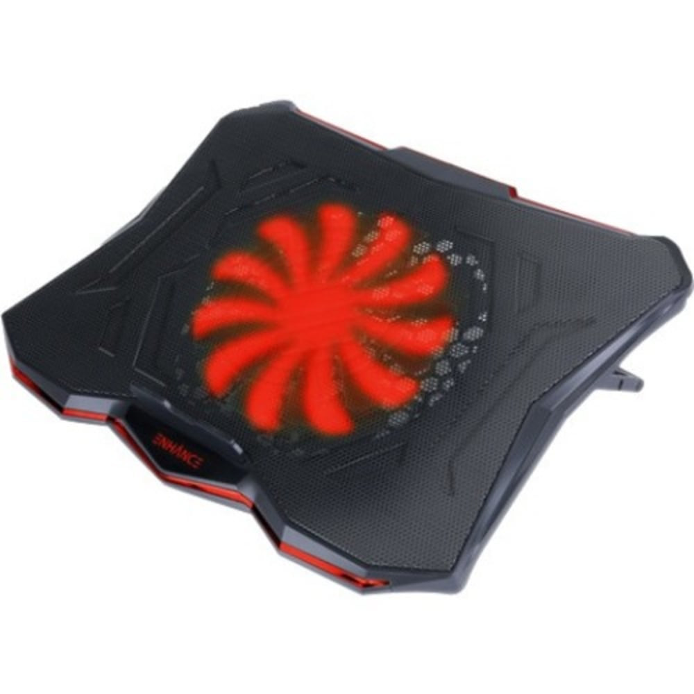 AP GLOBAL INC. Enhance ENGXC50100RDWS  Cryogen 5 Laptop Cooling Pad (Red) - Upto 17in Screen Size Notebook Support - 1 Fan(s) - 800 rpm - 471.3 gal/min - Metal Mesh