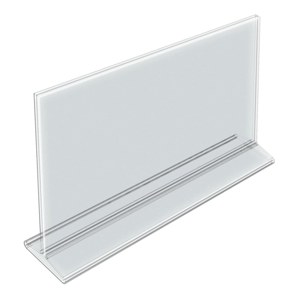 AZAR DISPLAYS 142713  Acrylic Horizontal 2-Sided Sign Holders, 8-1/2inH x 14inW x 3inD, Clear, Pack Of 10 Holders