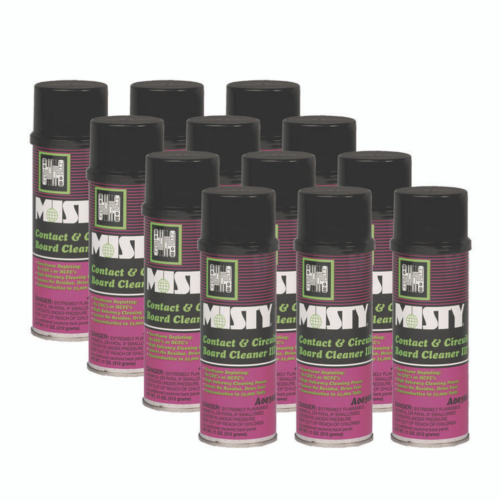 ZEP INC. Misty® 1002285 Contact and Circuit Board Cleaner III, 16 oz Aerosol Spray, 12/Carton