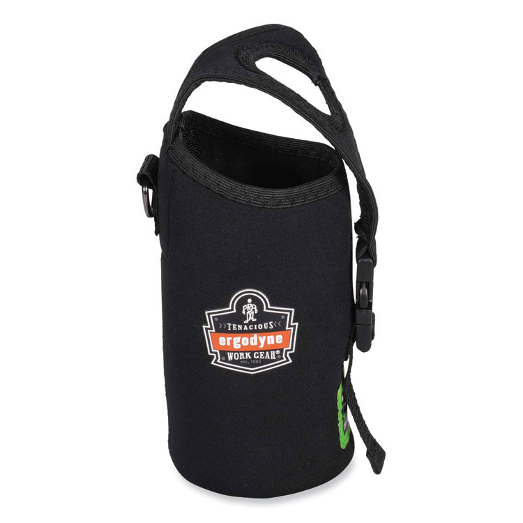 TENACIOUS HOLDINGS, INC. ergodyne® 19776 Squids 3775 Can + Bottle Holder Trap, Large, 3.62 x 7.25 x 2.5, Neoprene, Black