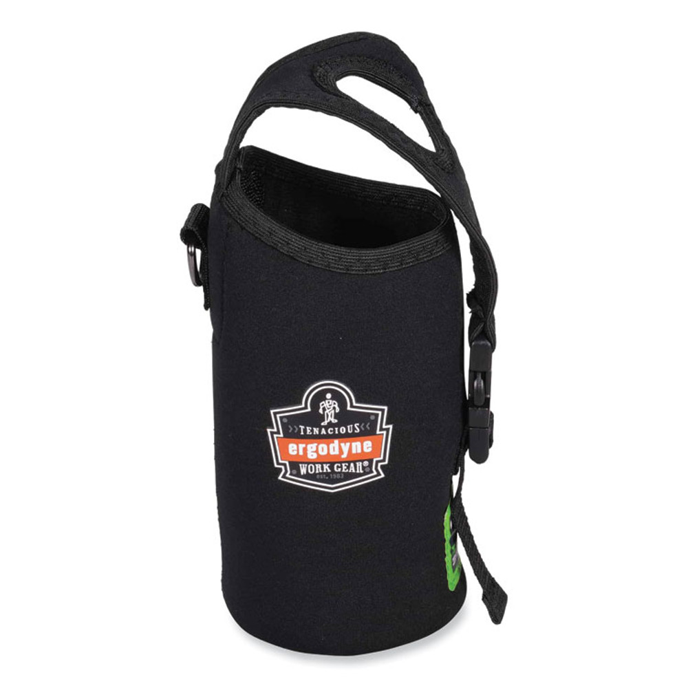 TENACIOUS HOLDINGS, INC. ergodyne® 19776 Squids 3775 Can + Bottle Holder Trap, Large, 3.62 x 7.25 x 2.5, Neoprene, Black