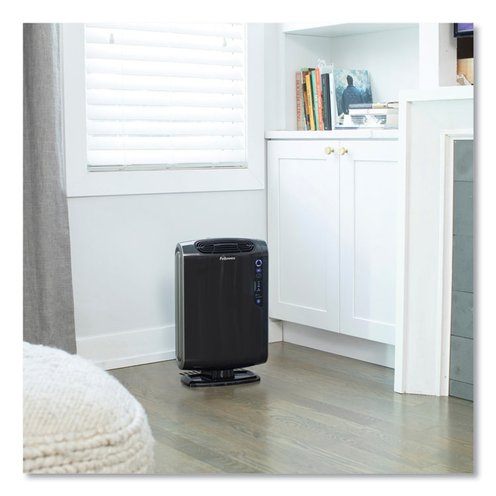 FELLOWES MFG. CO. 9286101 HEPA and Carbon Filtration Air Purifiers, 200 to 400 sq ft Room Capacity, Black