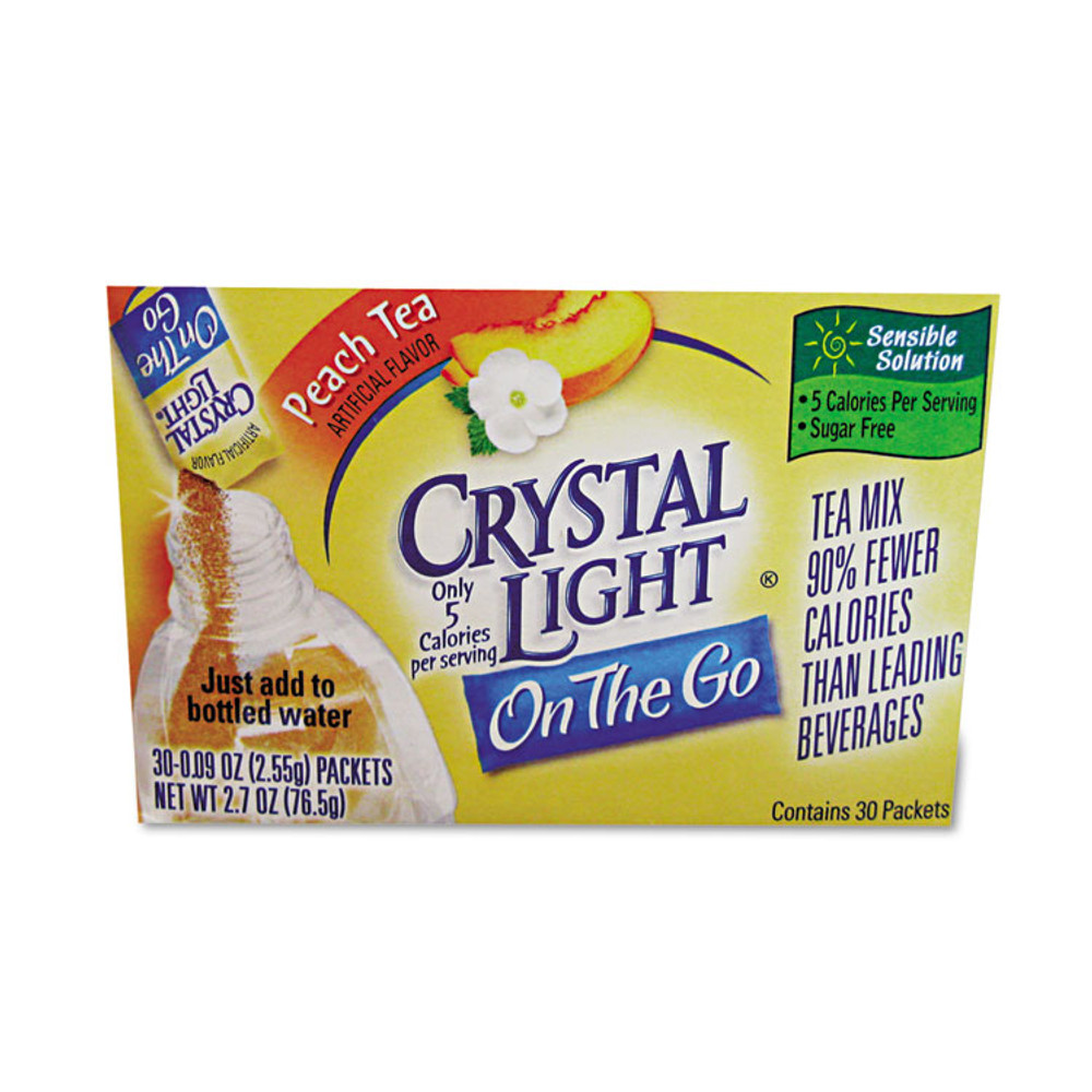 KRAFT FOODS, INC Crystal Light® 79700 Flavored Drink Mix, Peach Tea, 30 .09oz Packets/Box