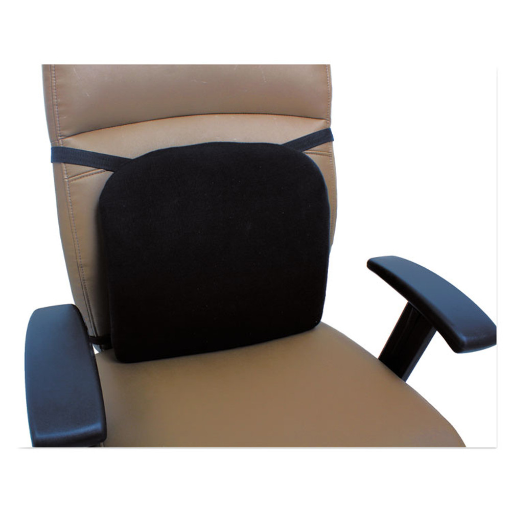 ALERA CGC411 Cooling Gel Memory Foam Backrest, Two Adjustable Chair-Back Straps, 14.13 x 14.13 x 2.75, Black