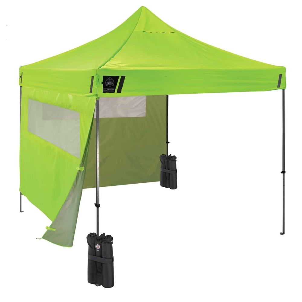 ERGODYNE CORPORATION Ergodyne 12983  SHAX 6052 Heavy-Duty Pop-Up Tent Kit, 120in, Lime